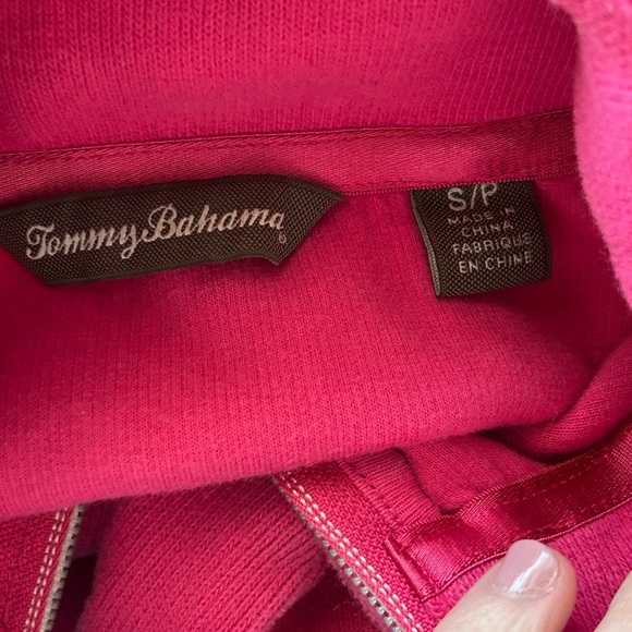Tommy Bahama Pink Zip Jacket Small Soft Travel - Picture 4 of 7